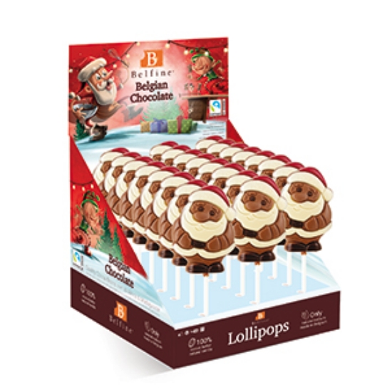 Picture of Christmas Choc Santa Lolly 25g Belfine €3 x24